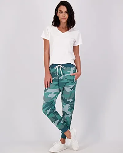 3 Pack: Women’s Fleece Jogger Running Bottoms Comfortable French Terry Running Sports Soft Yoga Outdoors Lounge Active Essentials Ladies Warm Sweat Pants Casual Athletic Camo Pockets - Set 3, L