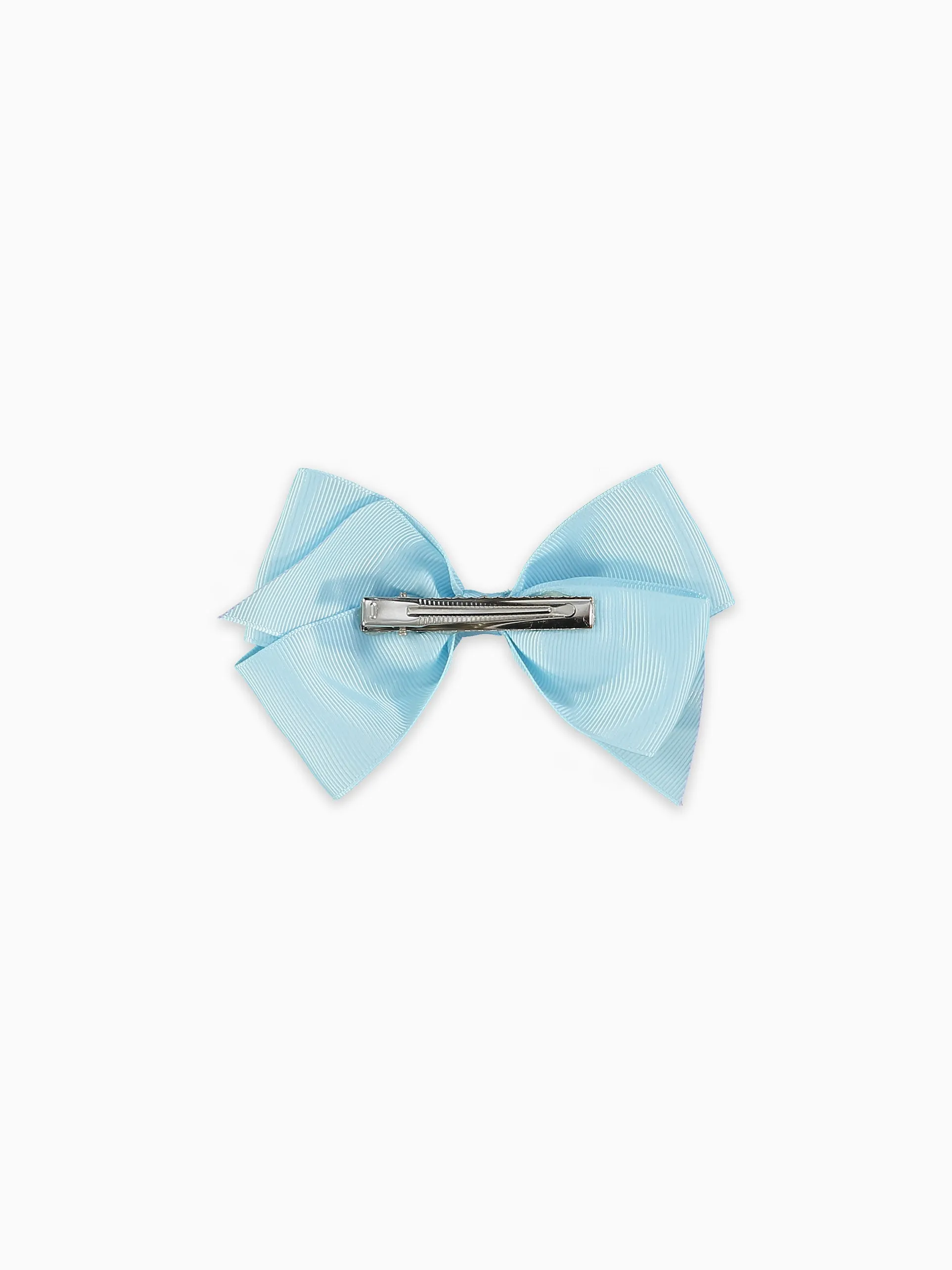 Baby Blue Big Bow Girl Clip