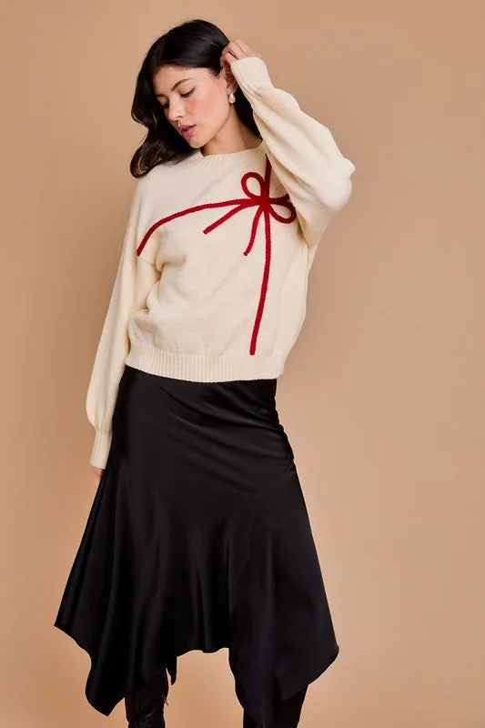 Chelsea Cream Bow Sweater