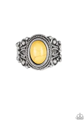 Coyote Canyon Yellow Ring - Paparazzi Accessories