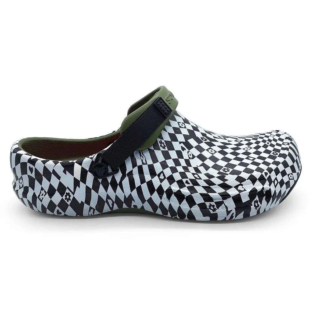 Crocs Unisex 207110-066 Bistro Pro LiteRide Graphic Clog Black White