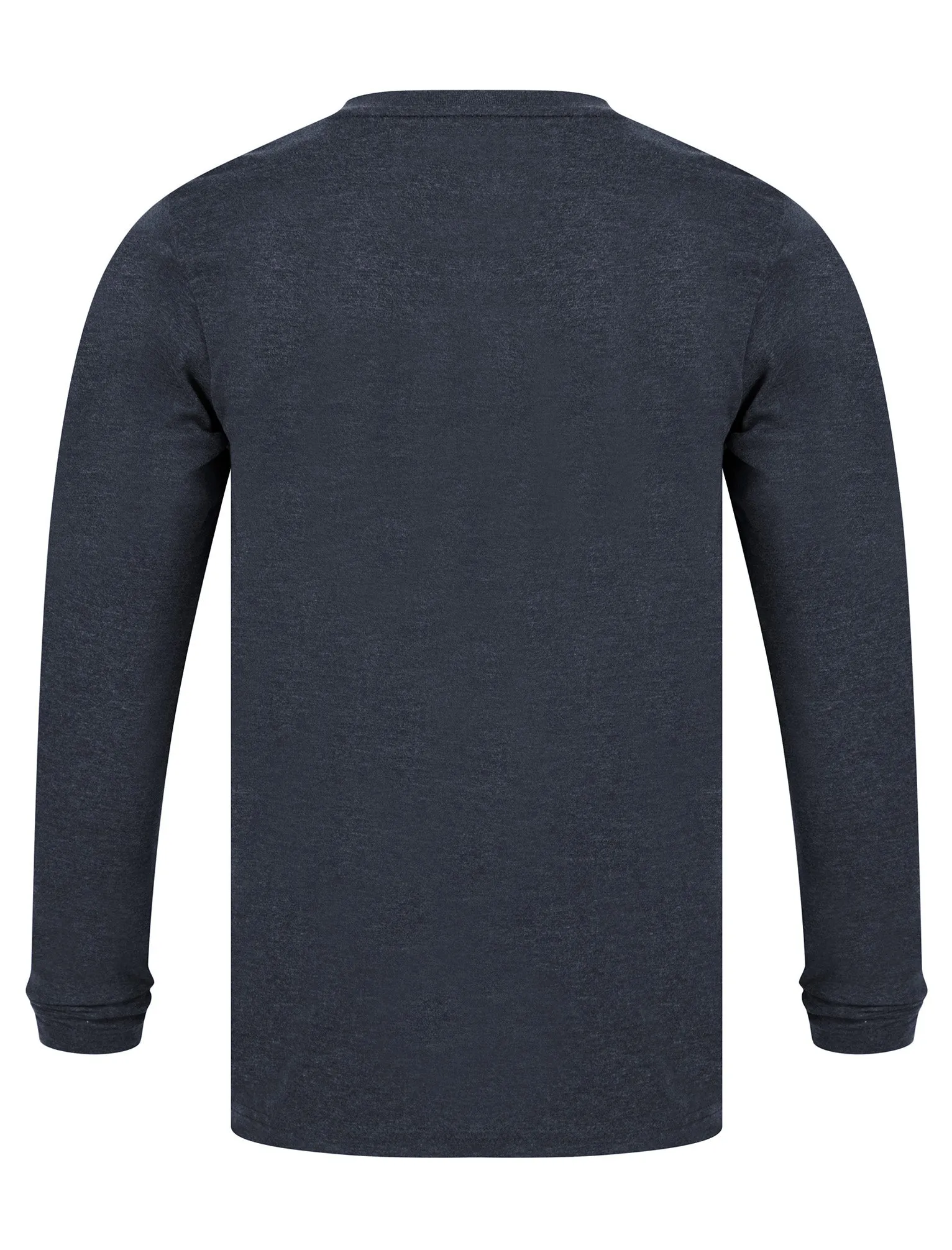 Default Motif Cotton Jersey Long Sleeve Top in Navy Marl - Tokyo Laundry