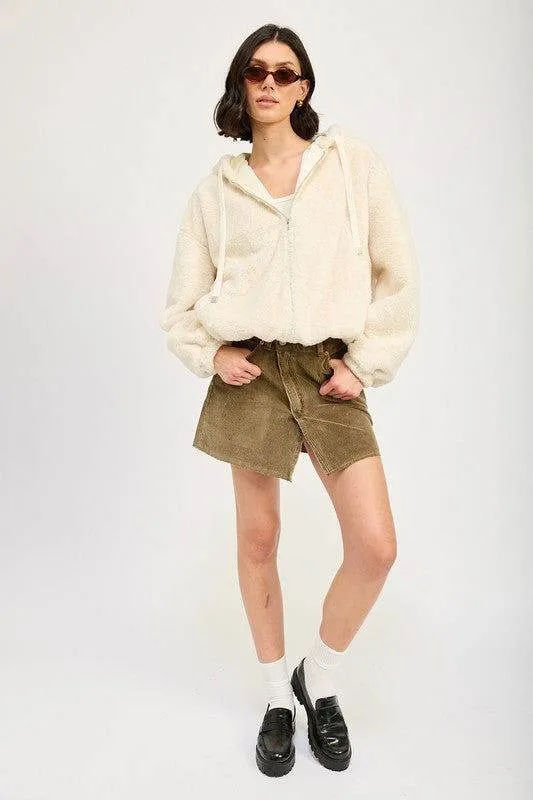 Emory Park Fuzzy Hooded Jacket