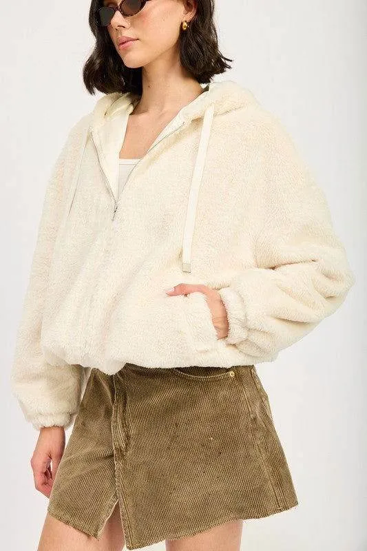 Emory Park Fuzzy Hooded Jacket