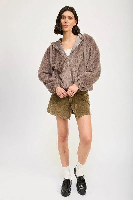 Emory Park Fuzzy Hooded Jacket