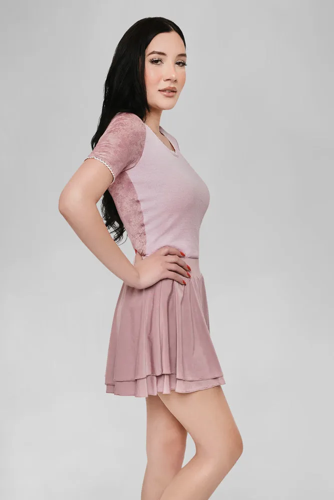 En Femme Lace Trim Short Sleeve Top