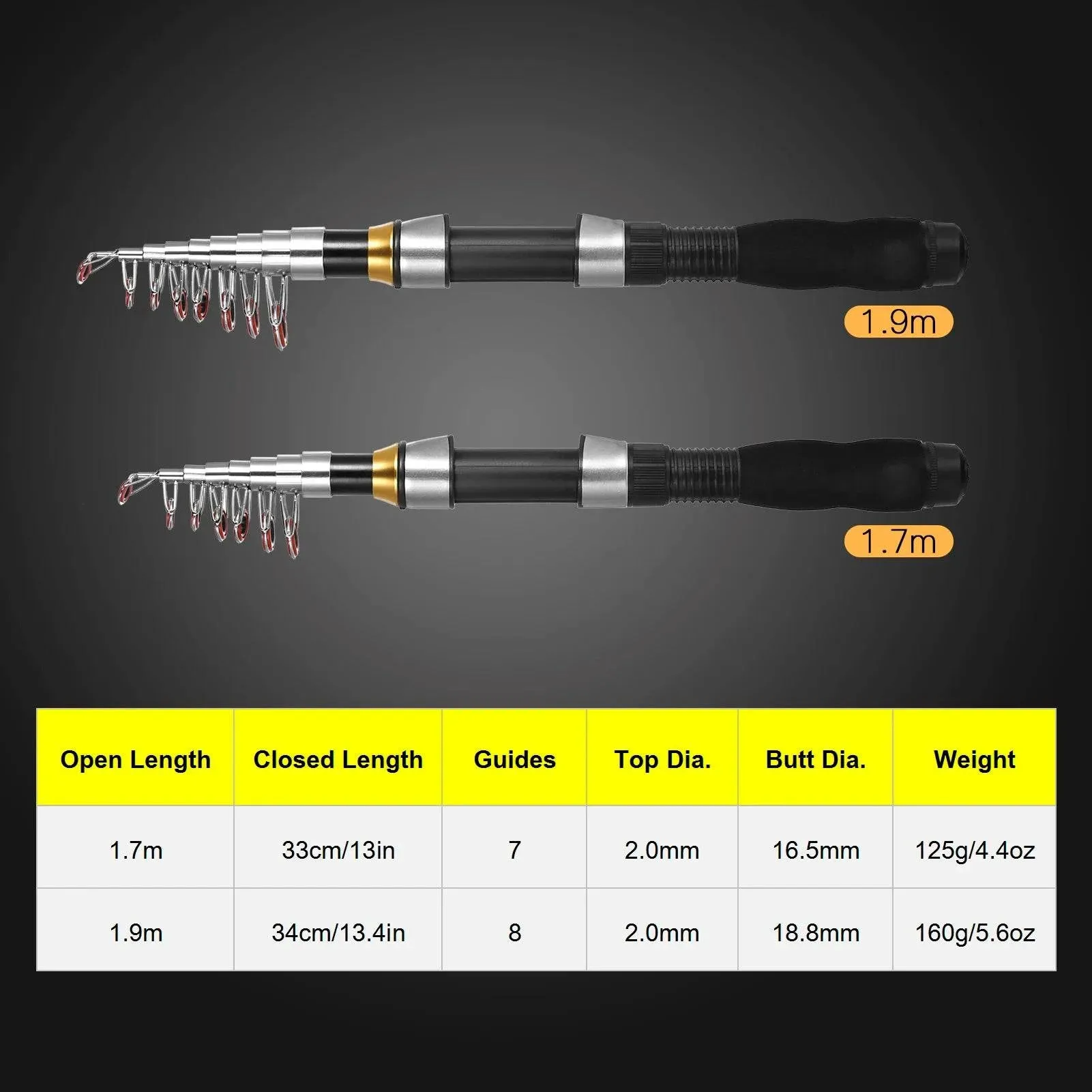 Fishing Rod Telescopic Fishing Pole Spinning Reel Combo Kit Fishing Line Lures Hooks Swivels Set Fishing Accessories Tackle Box