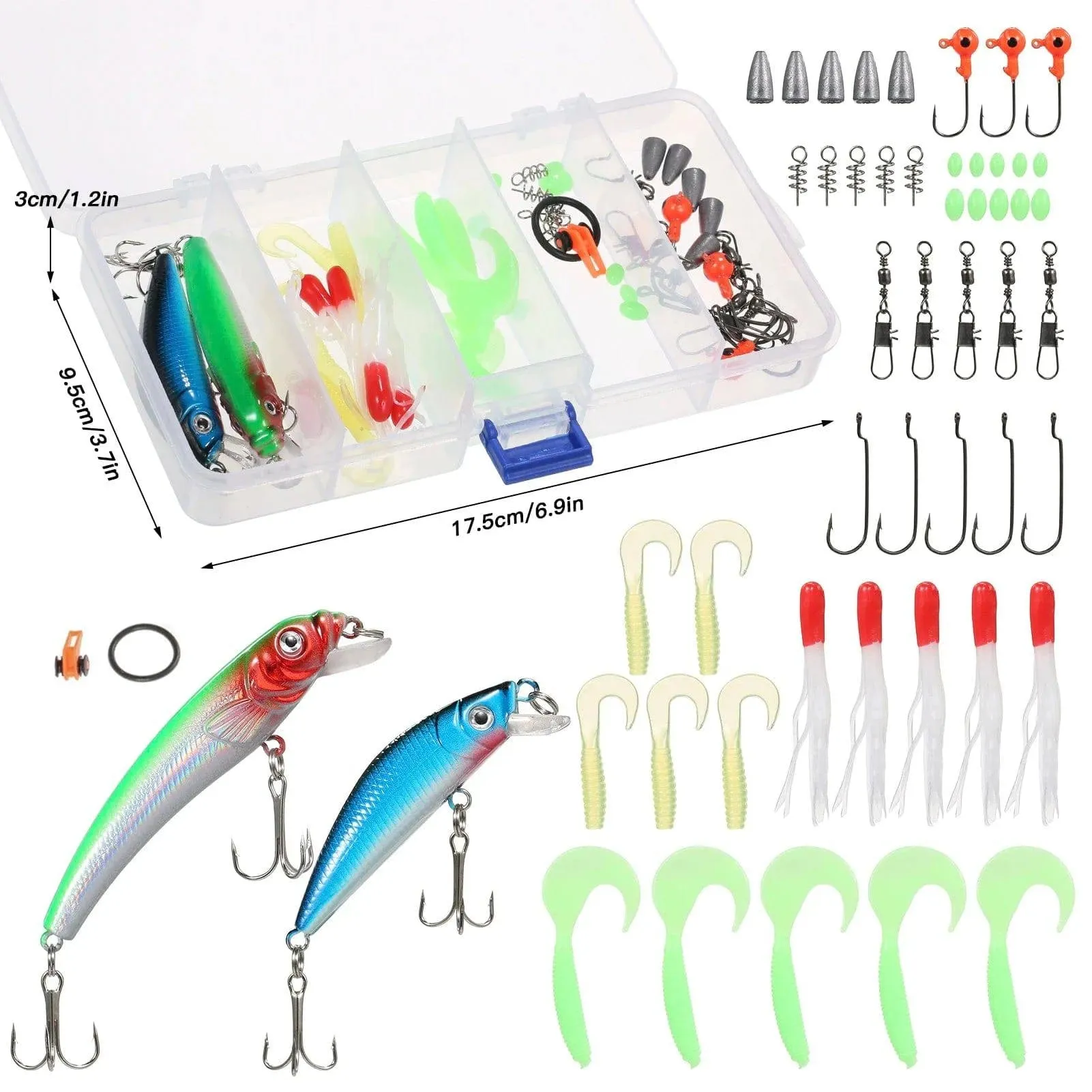 Fishing Rod Telescopic Fishing Pole Spinning Reel Combo Kit Fishing Line Lures Hooks Swivels Set Fishing Accessories Tackle Box