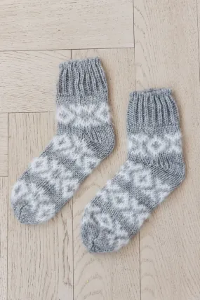 Fuzzy Nordic Socks