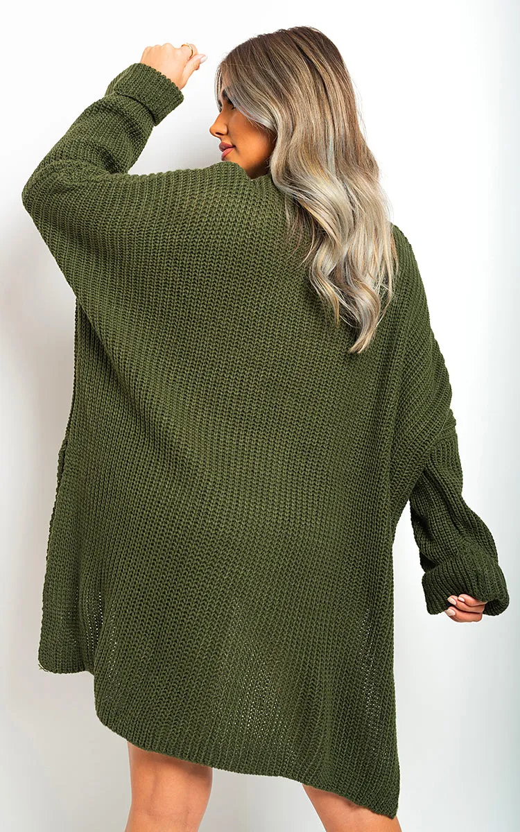 Honor High Neck Oversized Long Sleeve Knitted Jumper