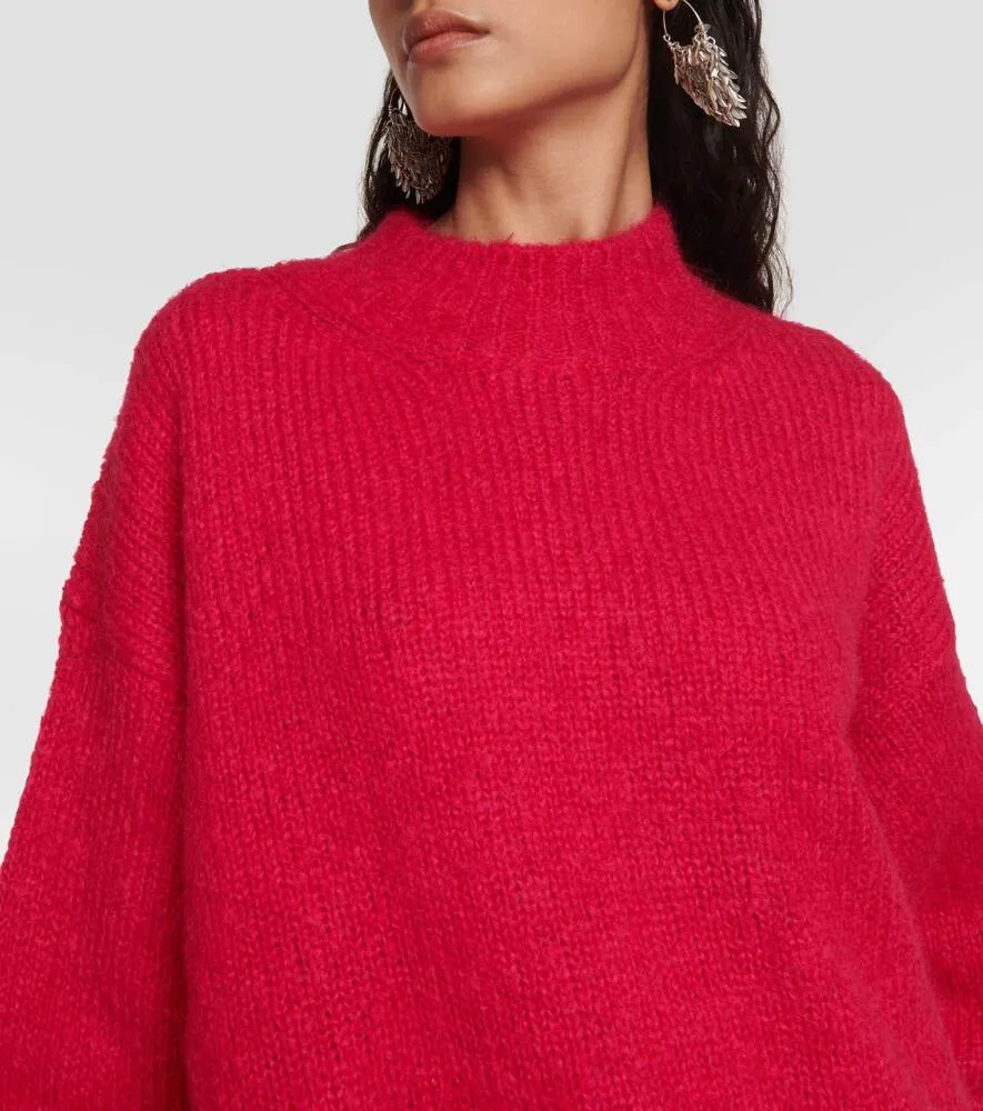 Idol sweater with mohair blend collar ISABEL MARANT, pink