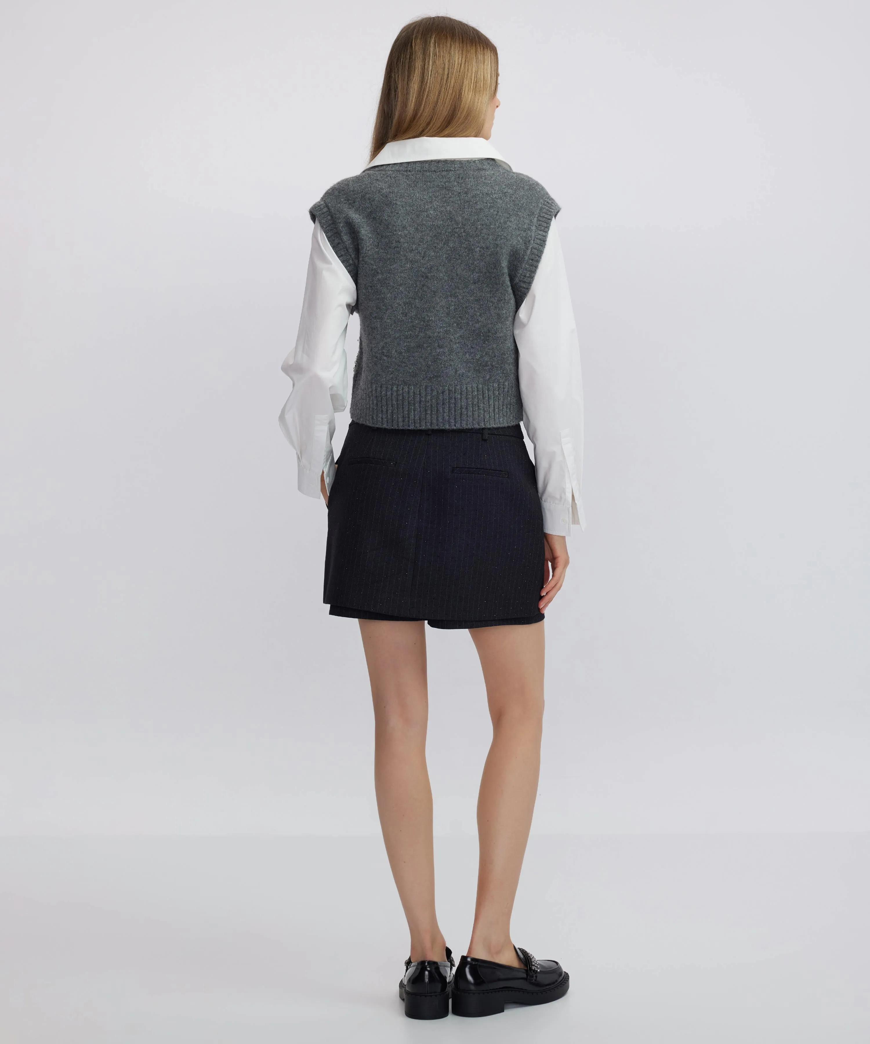 Ipekyol Two-Piece Form Mix Knitwear Grey Melange