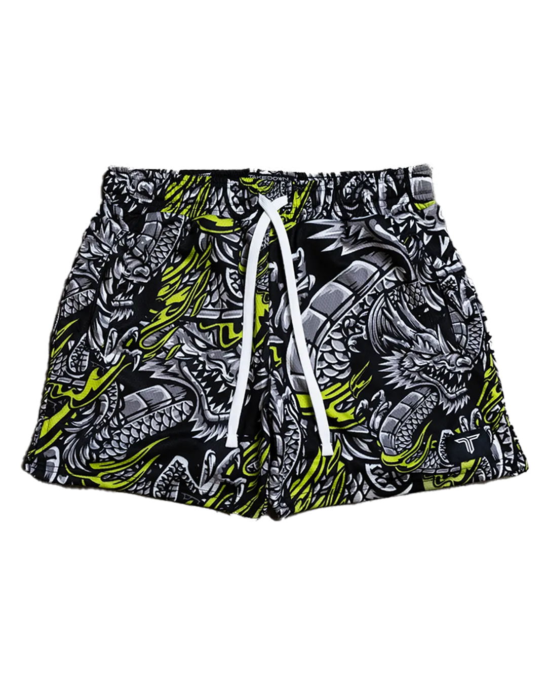 Iron Dragon Mesh Training Short (5" Inseam) - Black Acid