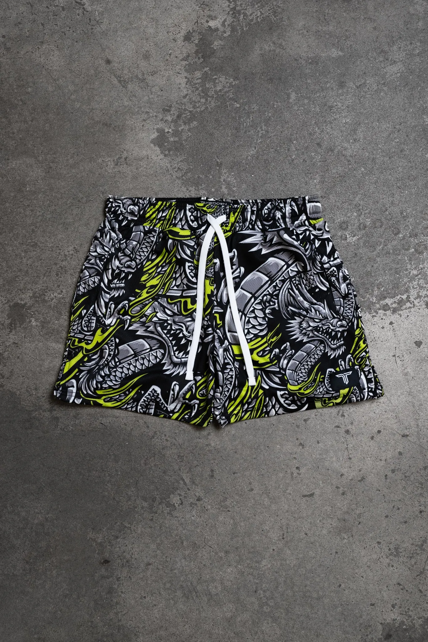 Iron Dragon Mesh Training Short (5" Inseam) - Black Acid