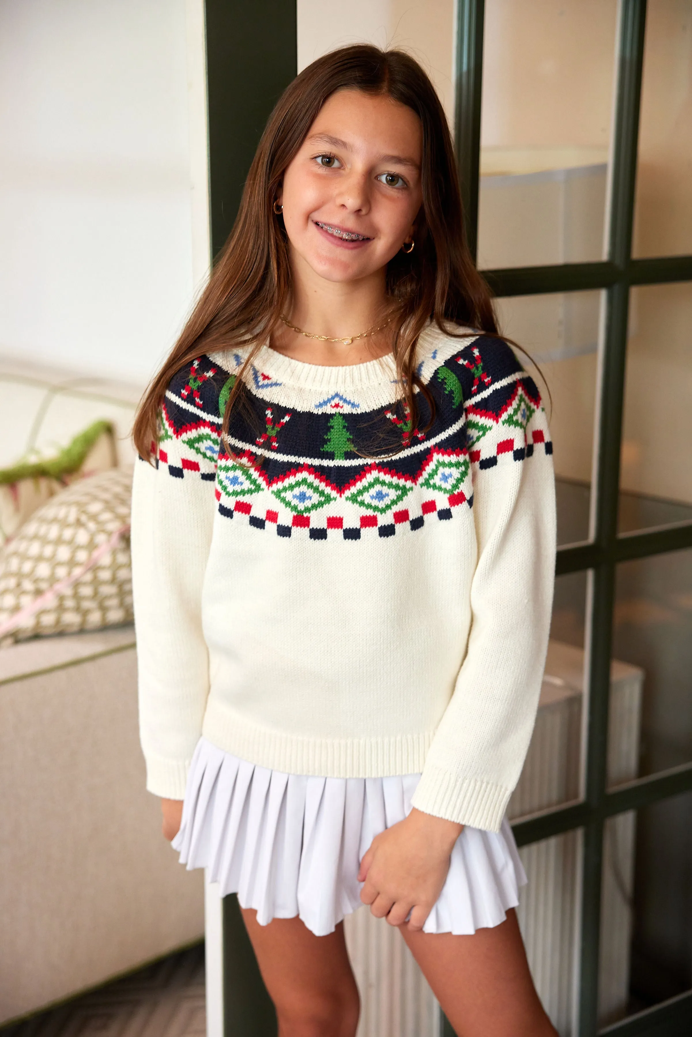 Ivory Kids Ski Fair Isle Sweater