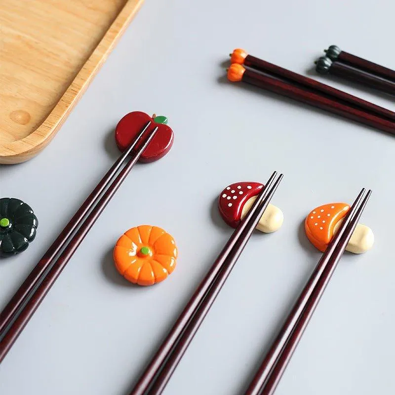 Japanese Handcrafted Fall Seasonal Produce Resin Chopstick Rests