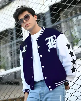 LA Letterman Jacket Navy Blue | Varsity Jackets | The Divine Shop | Unisex