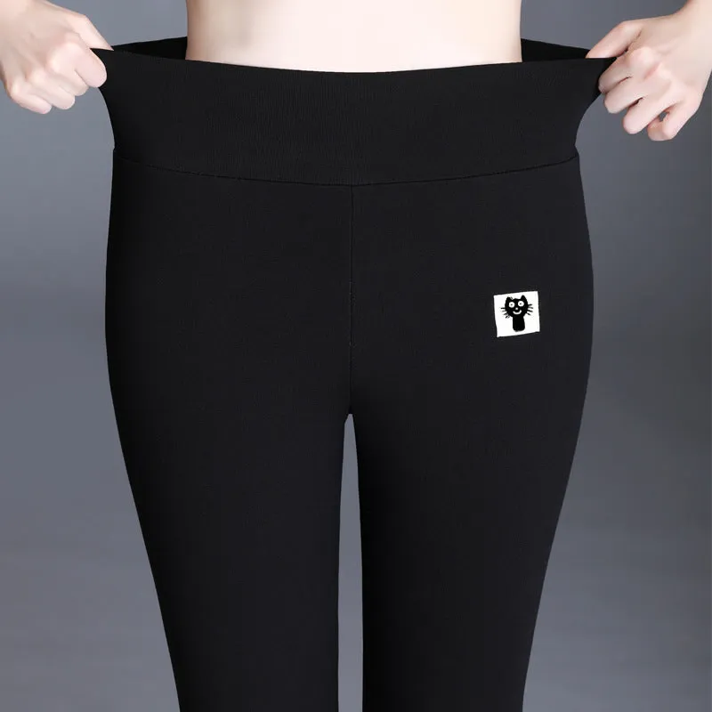 Lamb Fleece High Waist Stretch Thermal Pants