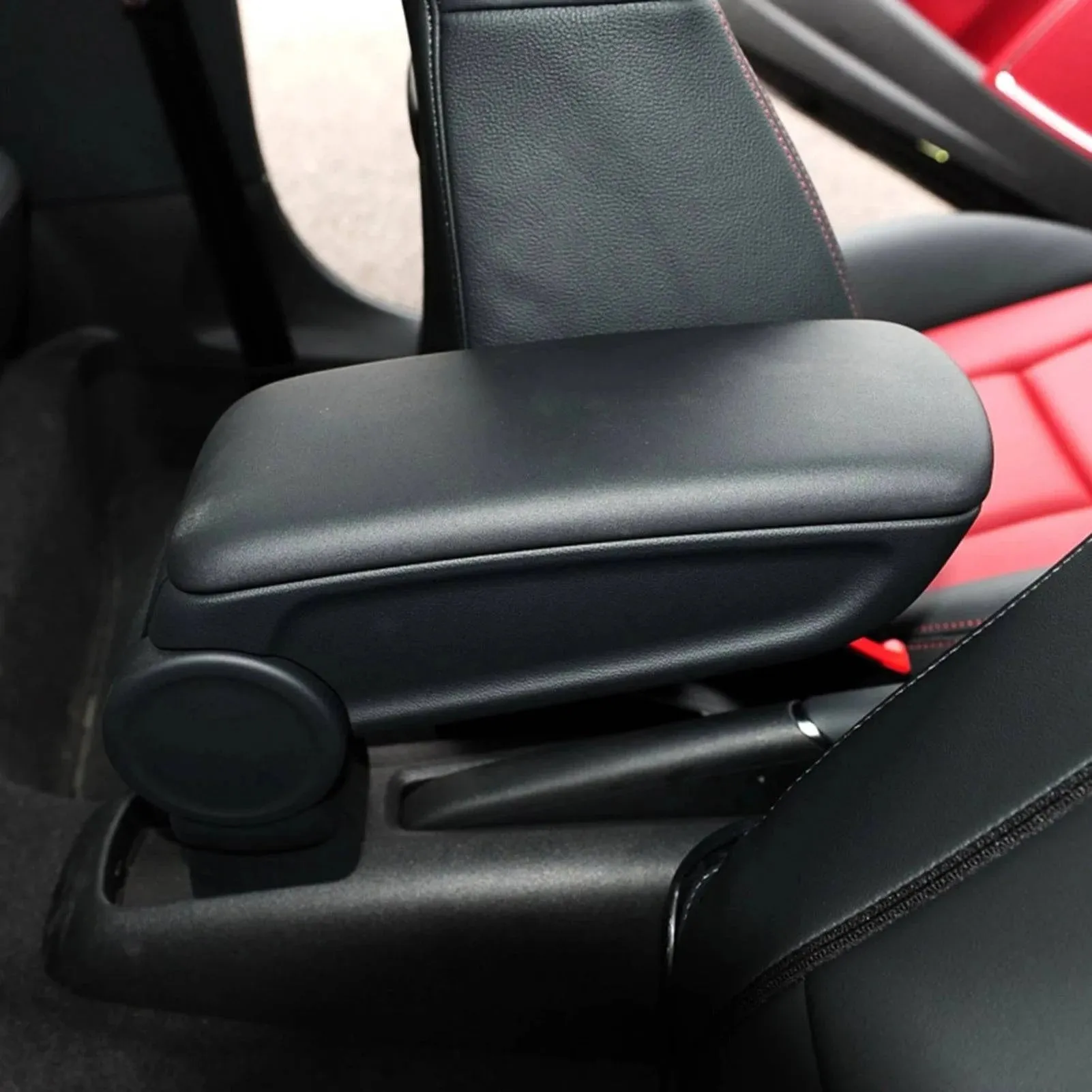 Leather Armrest Centre Console Lid Cover Replacement For Audi A1 8X1 2012-2018 Black Car Accessories