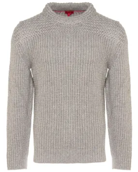 Light Grey Cashmere and Silk Mockneck Sweater