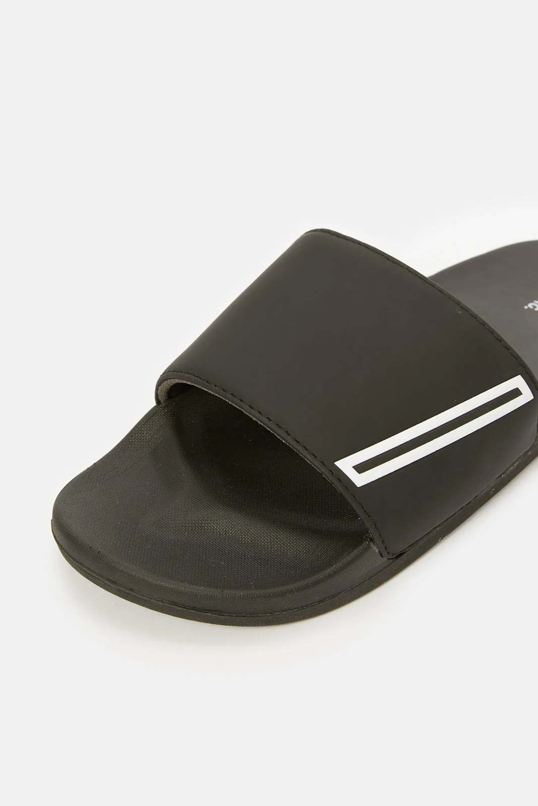 Men Black Extra Comfort Slides