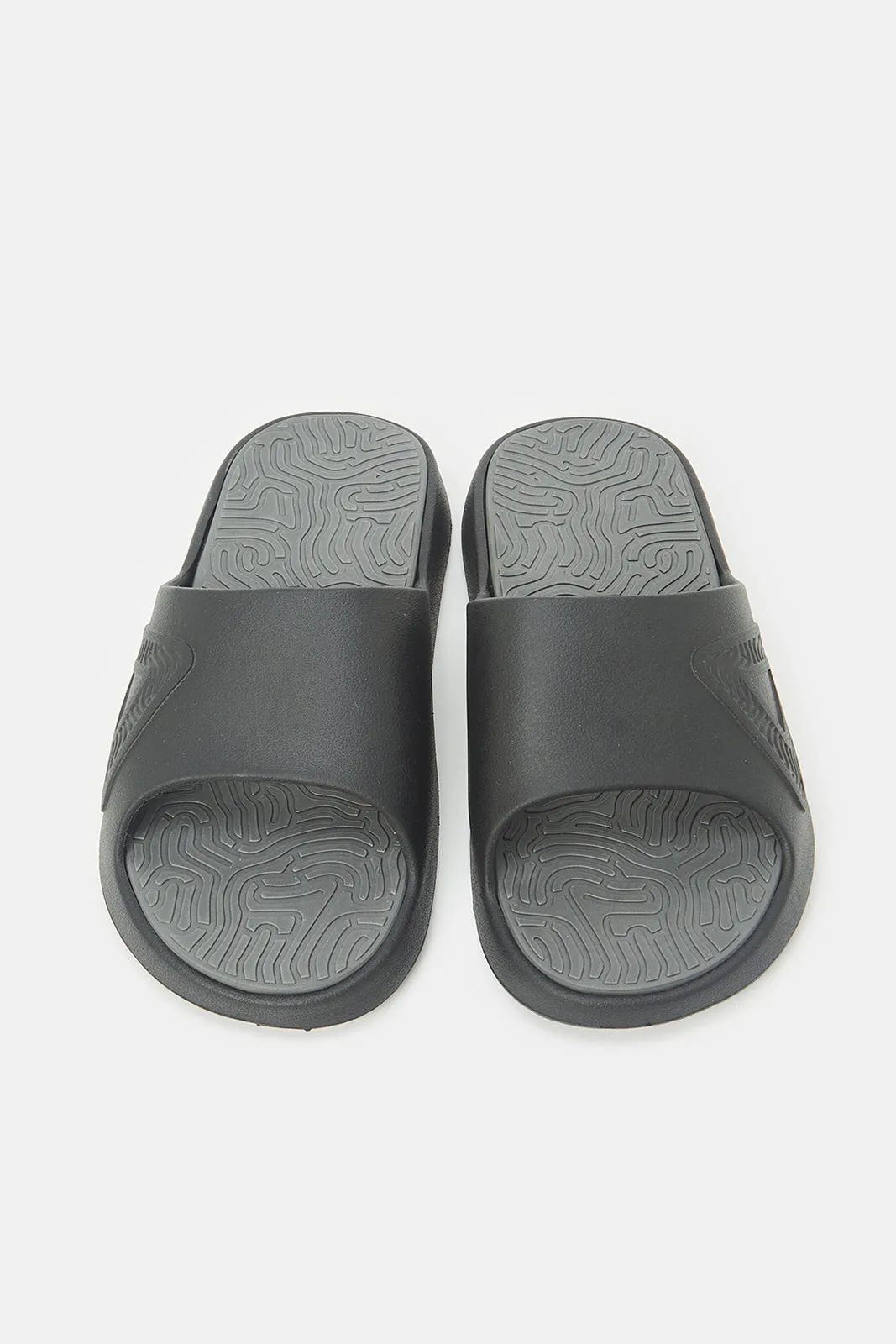 Men Black Moulded Comfort Slide