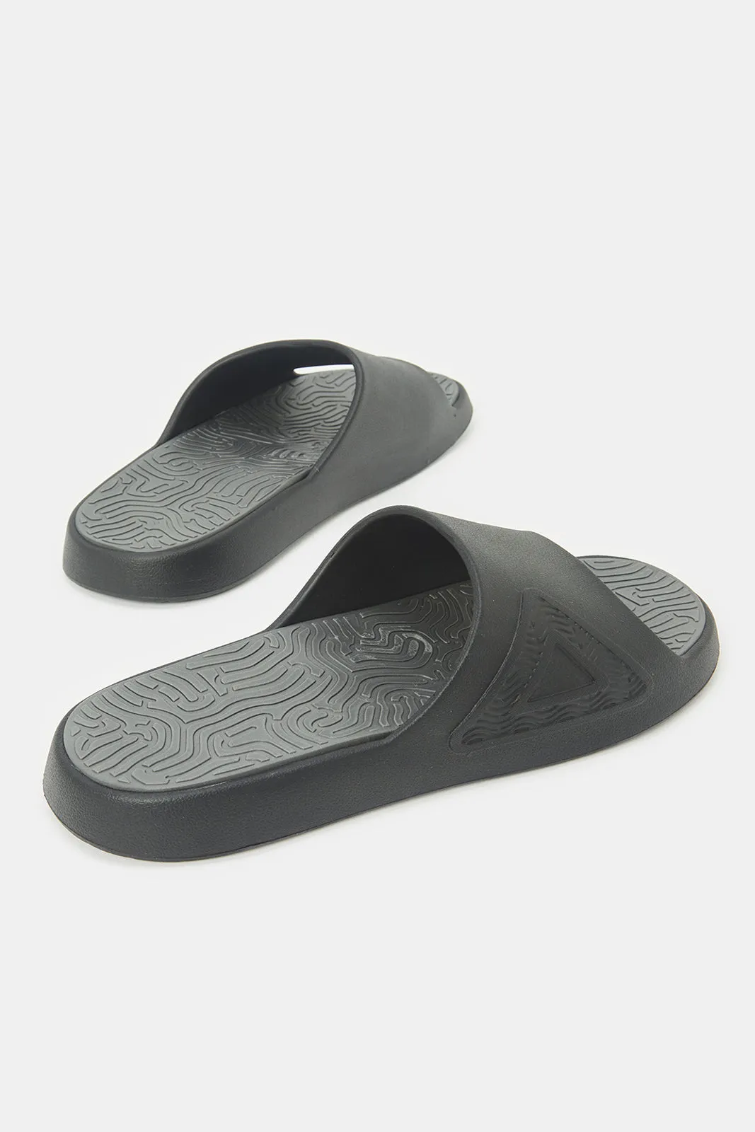 Men Black Moulded Comfort Slide