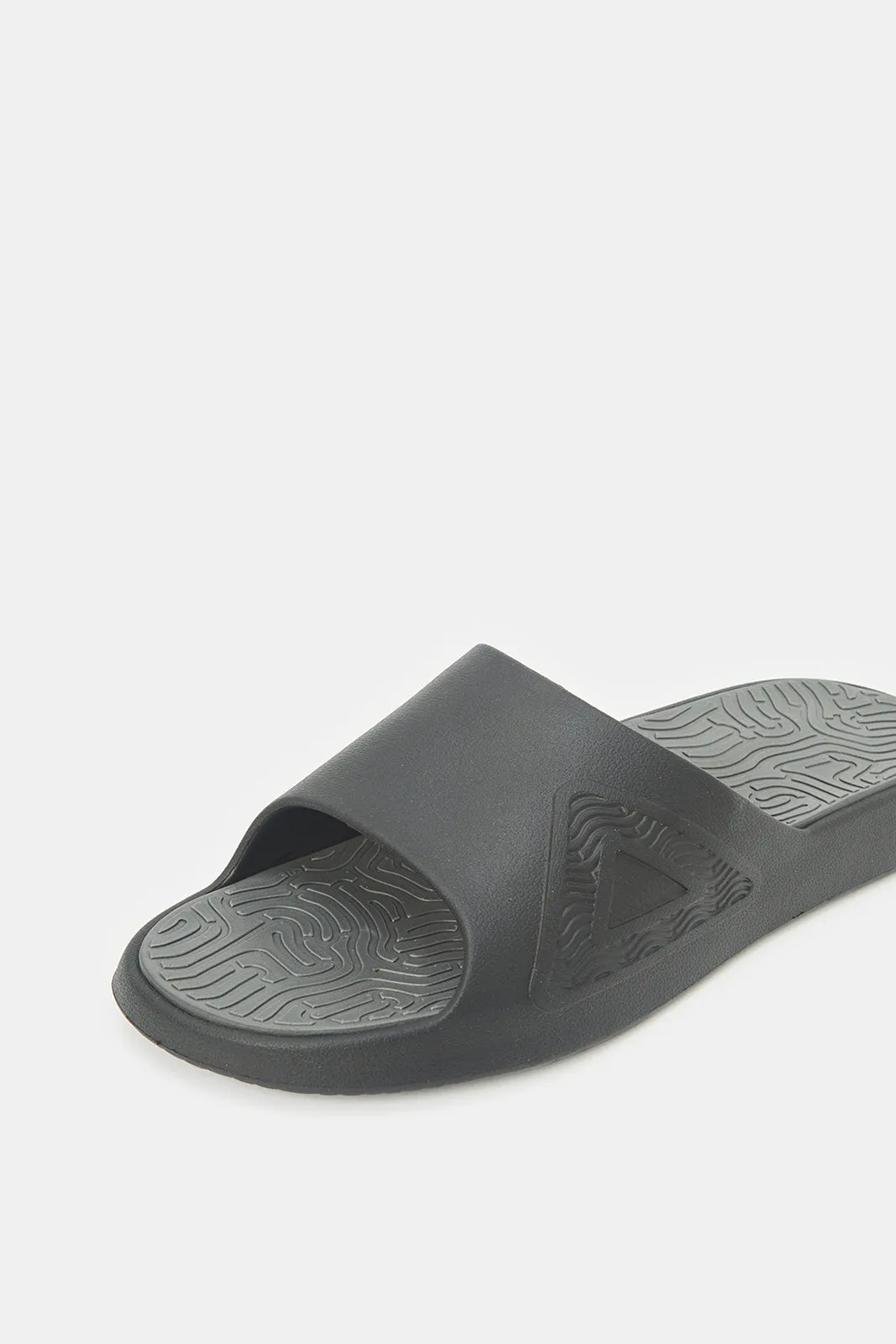 Men Black Moulded Comfort Slide