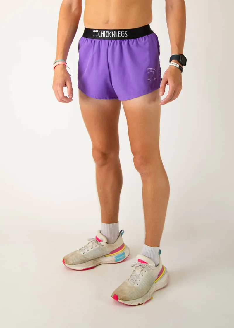 Men's Purple 2" Split Shorts