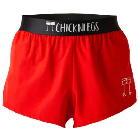 Men's Red 2" Split Shorts