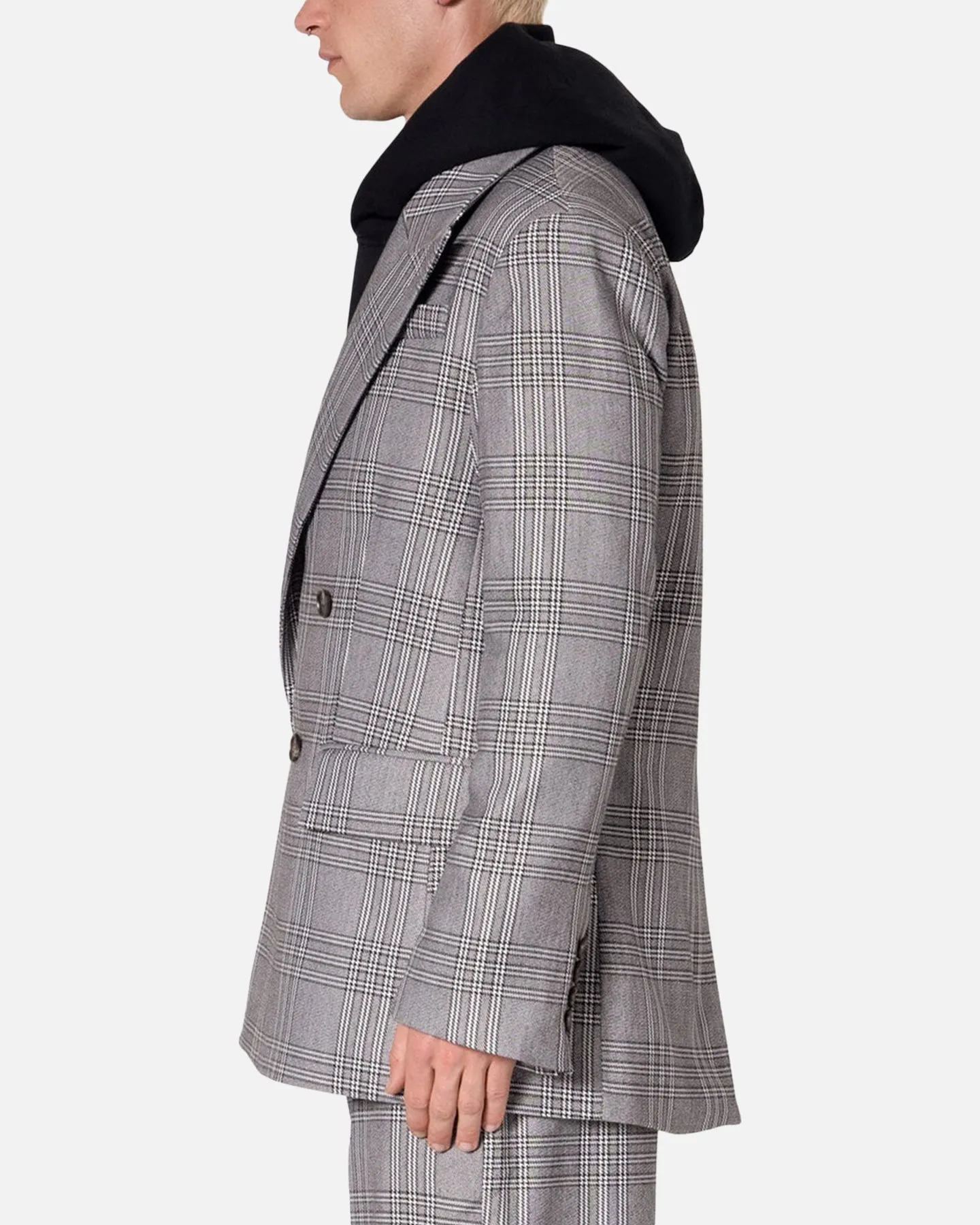 MNML Double Breasted Suit Jacket Black/Grey