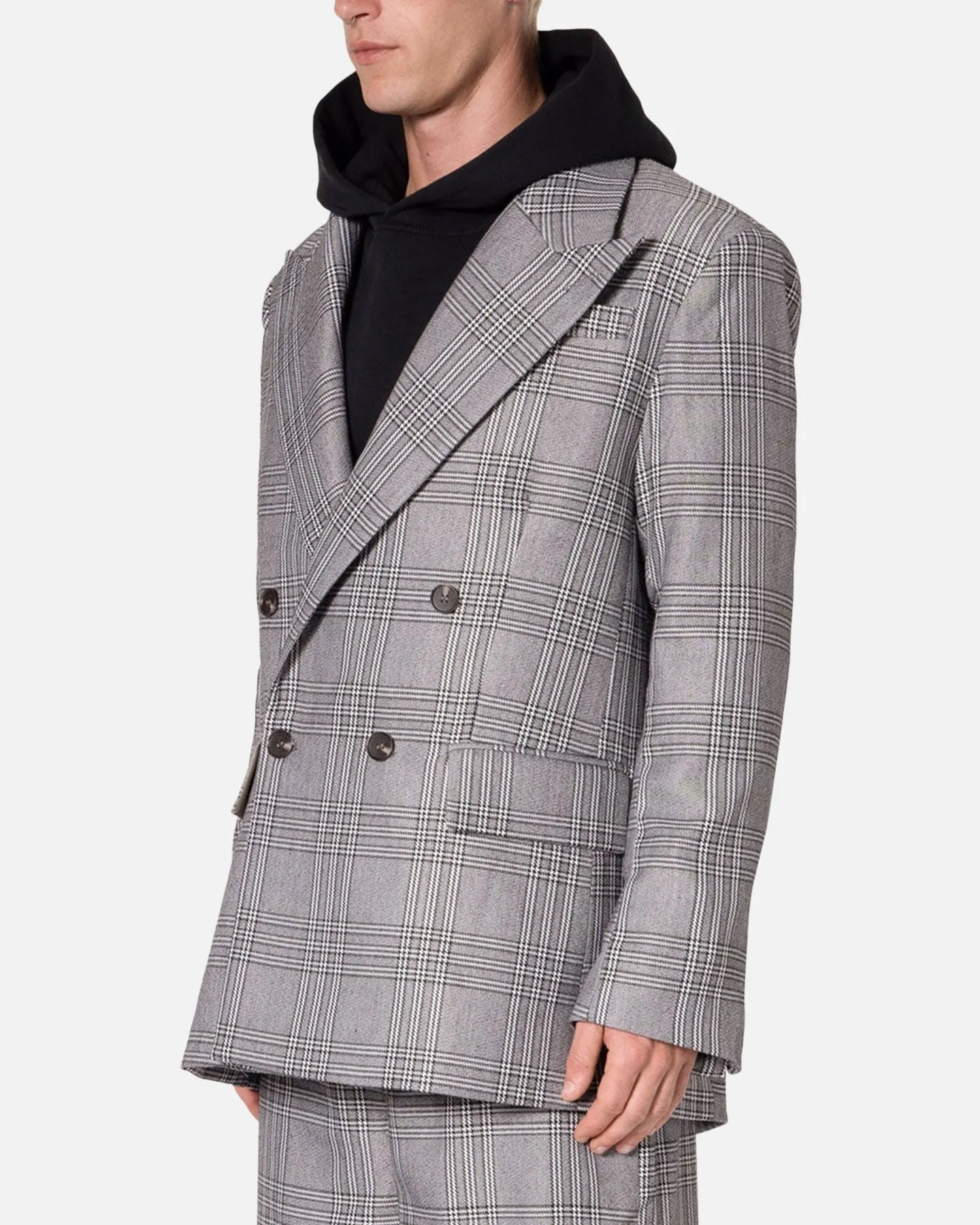 MNML Double Breasted Suit Jacket Black/Grey