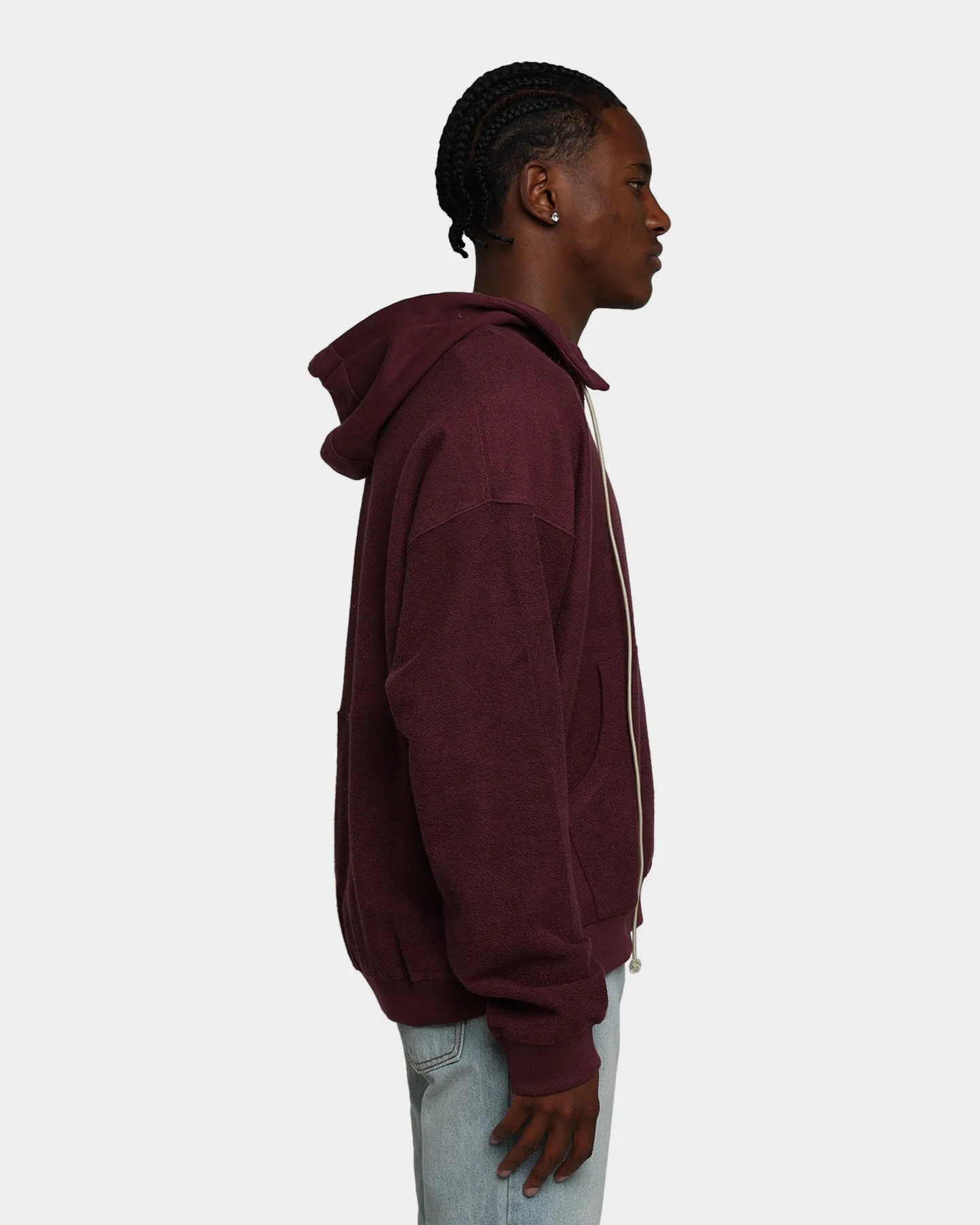 MNML Extended Drawcord Hoodie Burgundy