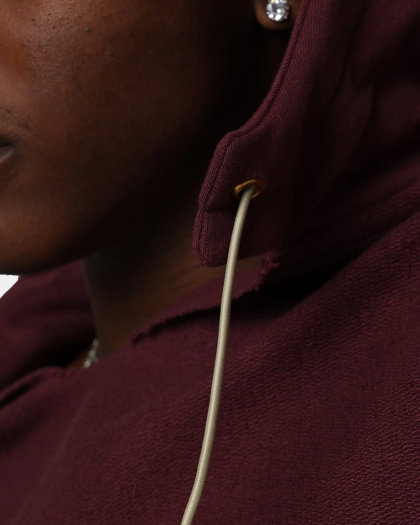 MNML Extended Drawcord Hoodie Burgundy