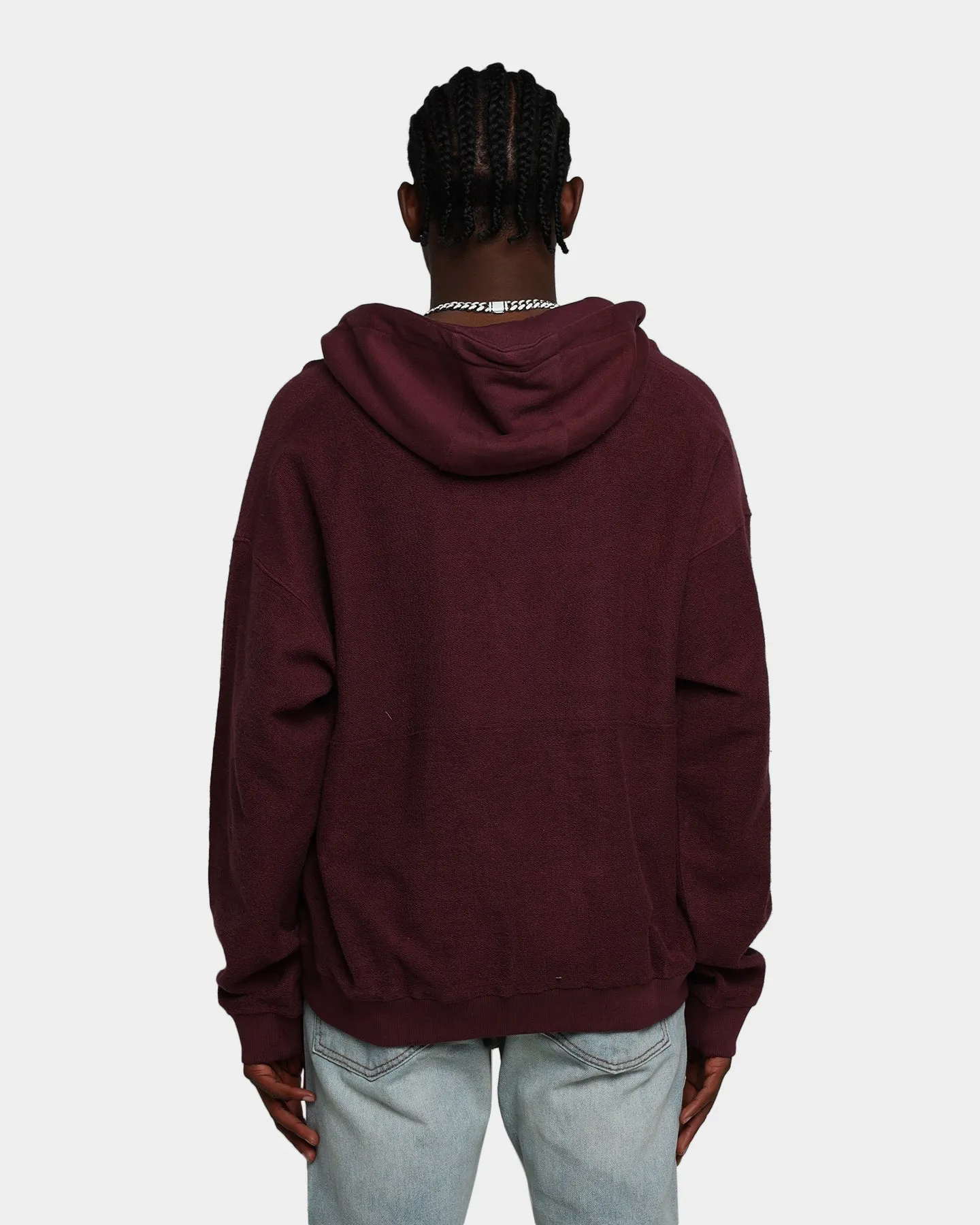 MNML Extended Drawcord Hoodie Burgundy