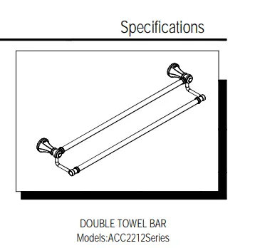 Moen ACC2212ORB double towel bar ORB