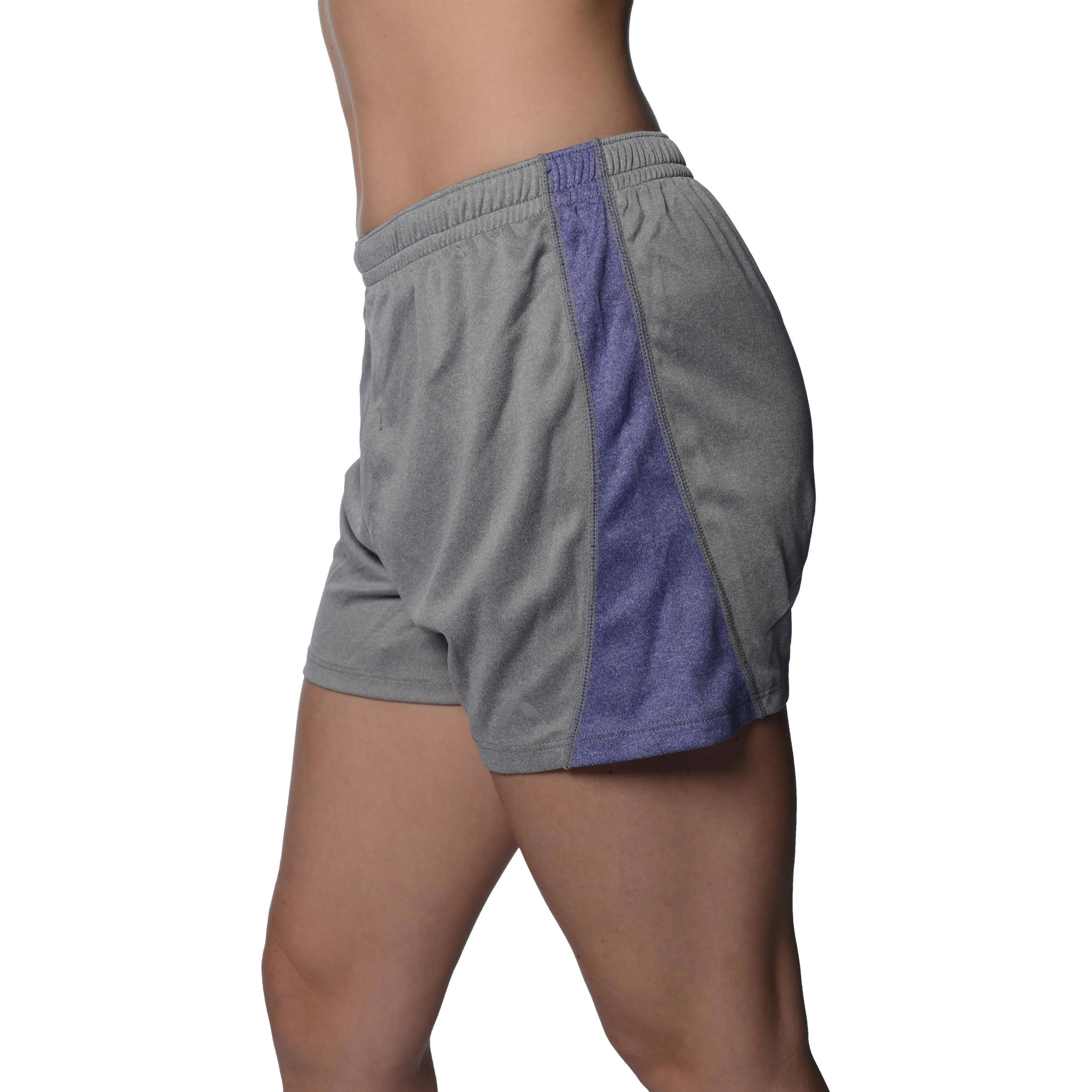 More Mile Marl Jersey Womens Training Shorts - Grey