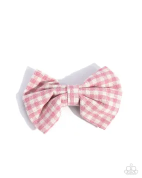 Paparazzi Hair Accessories ~ Gingham Grove - Pink