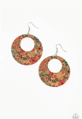 Put A Cork In It Red earrings - Paparazzi Accessories