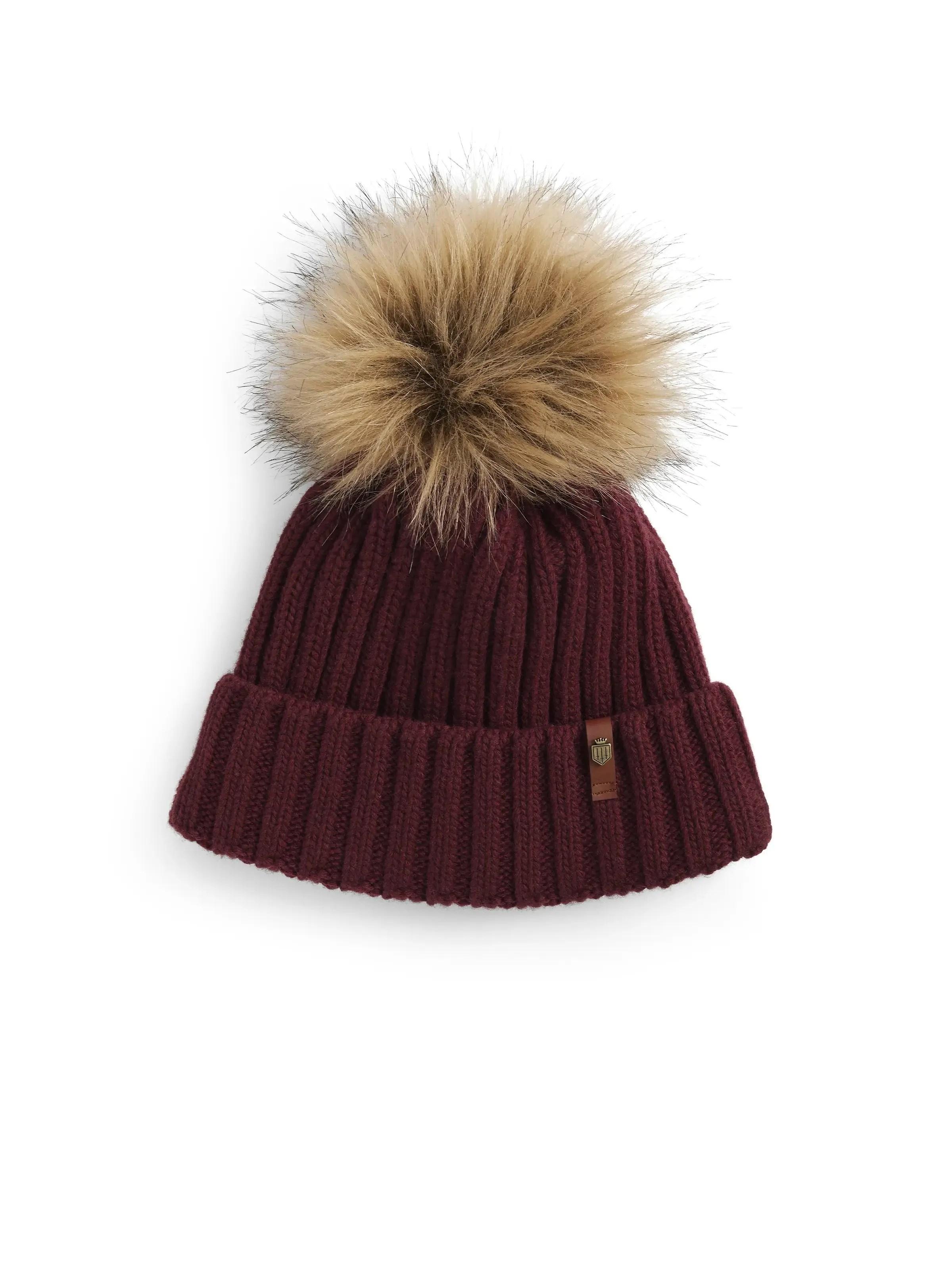 Signature Knitted Bobble Hat - Ruby