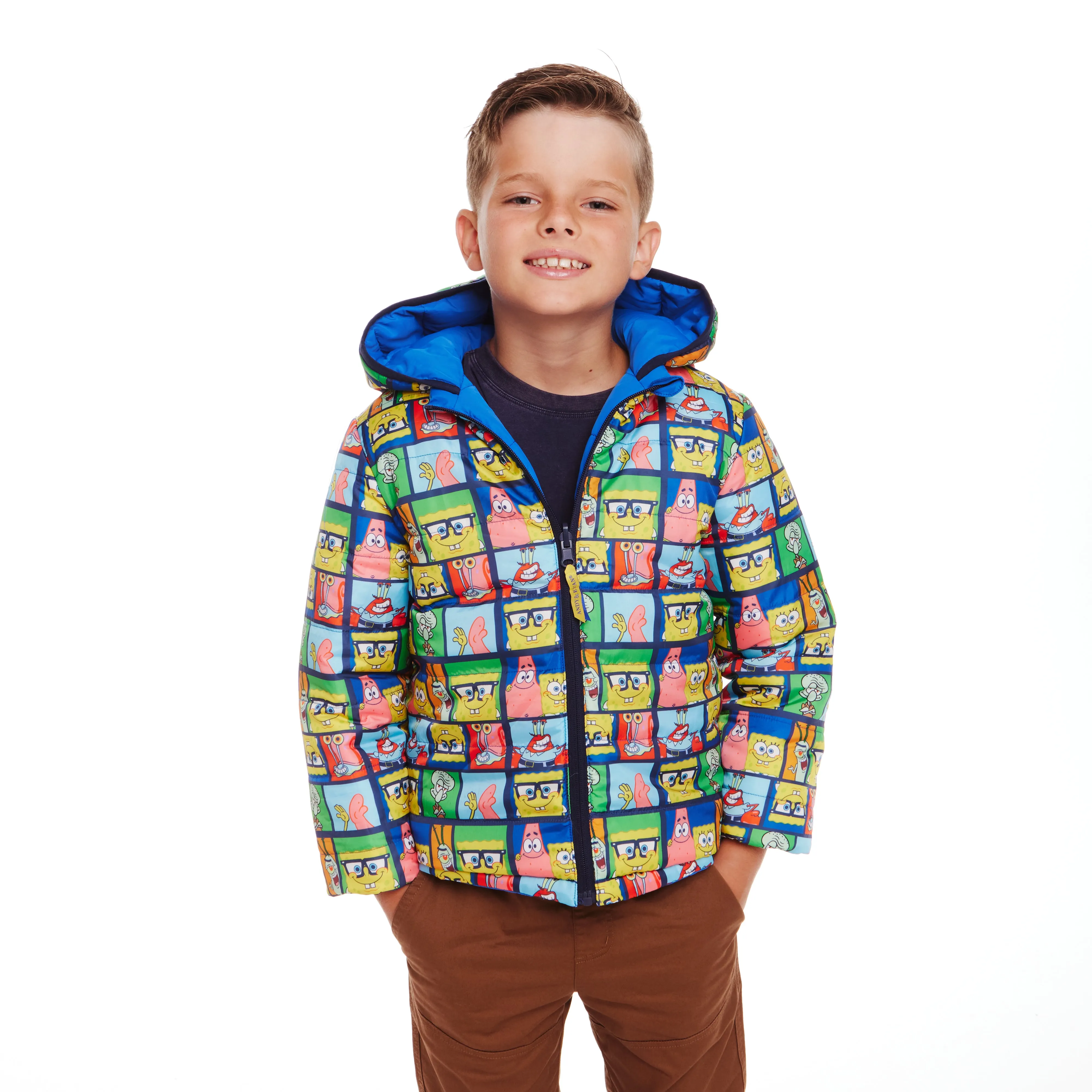 SpongeBob SquarePants™ x Andy & Evan® | Kids (2-7) Reversible Puffer Jacket