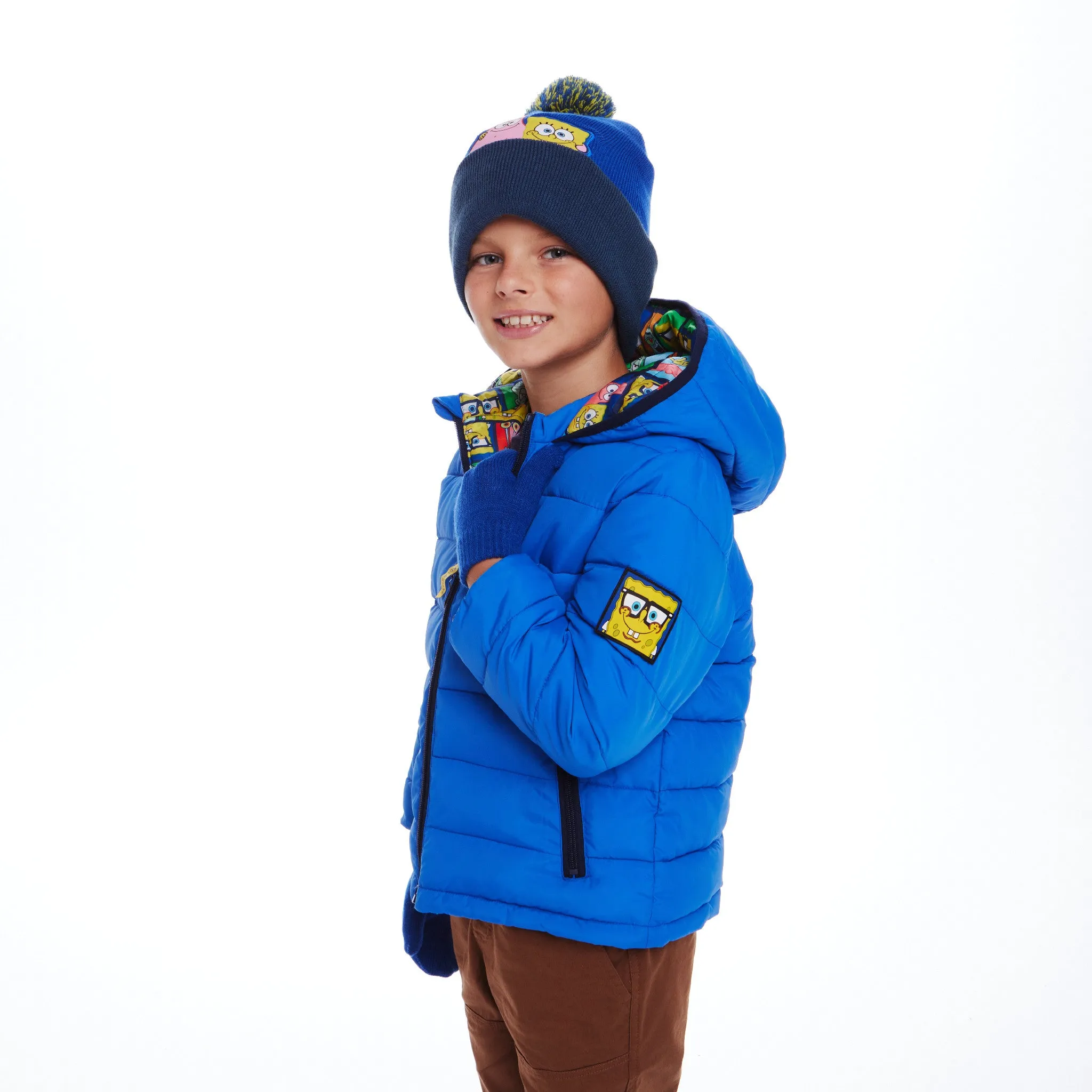 SpongeBob SquarePants™ x Andy & Evan® | Kids (2-7) Reversible Puffer Jacket