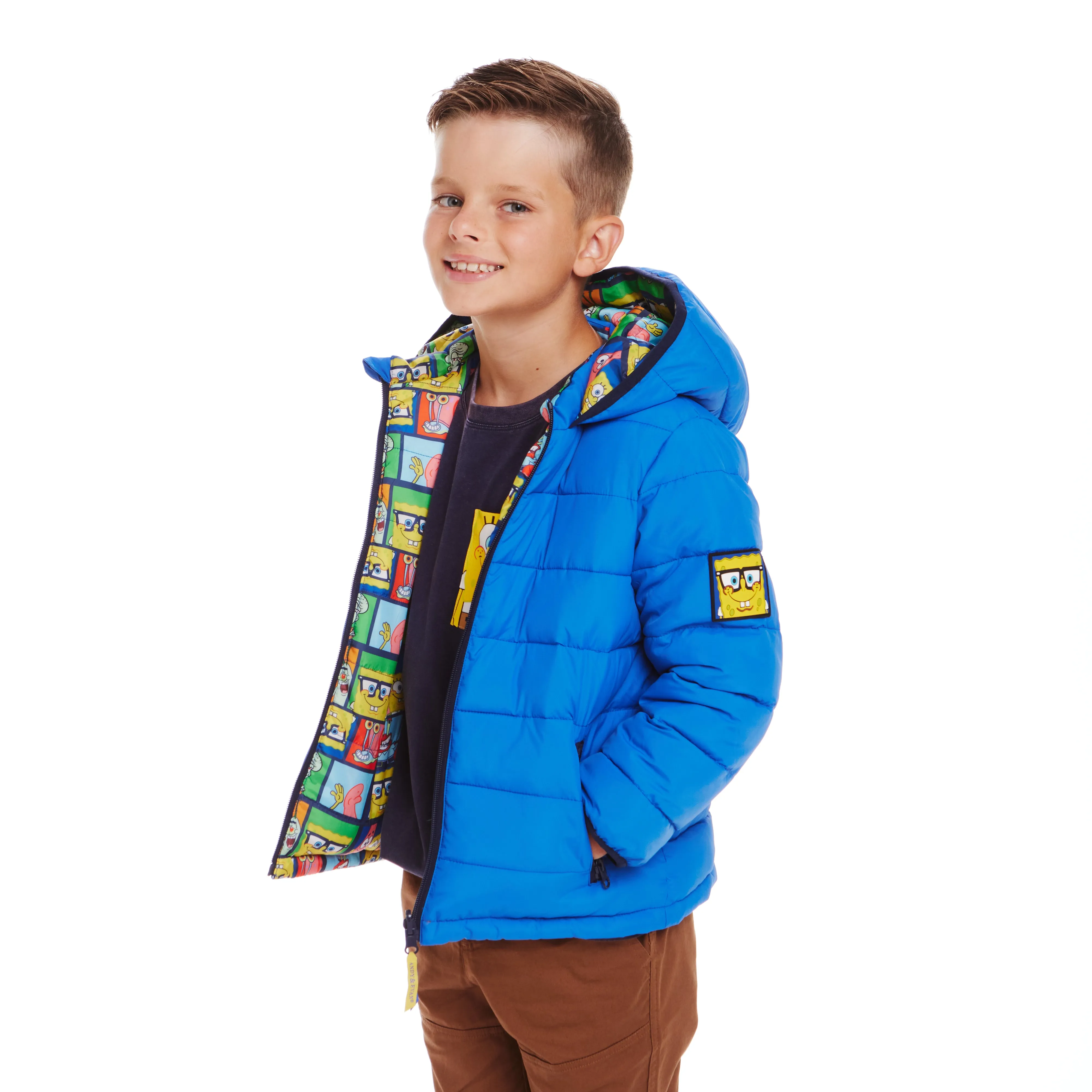 SpongeBob SquarePants™ x Andy & Evan® | Kids (2-7) Reversible Puffer Jacket