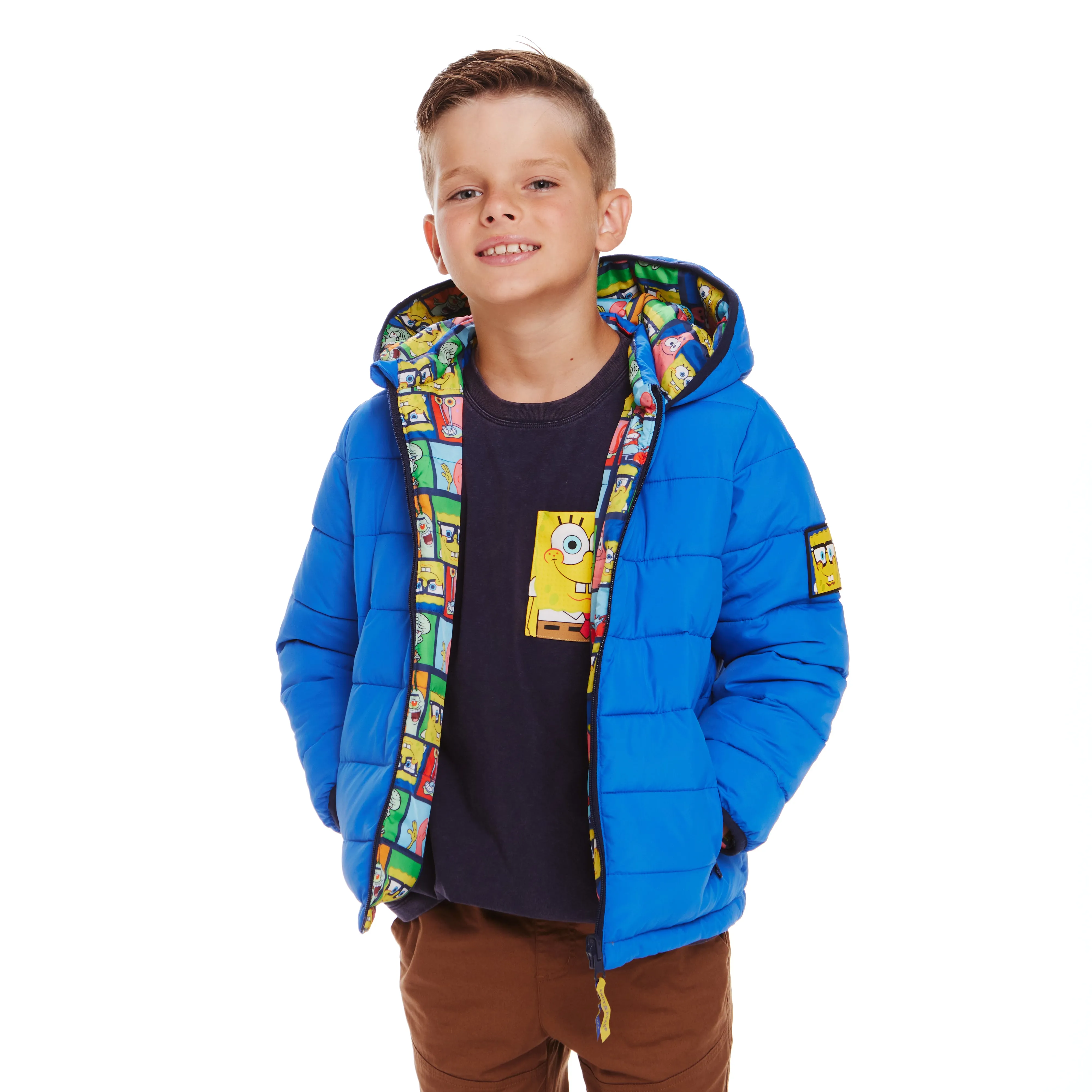 SpongeBob SquarePants™ x Andy & Evan® | Kids (2-7) Reversible Puffer Jacket