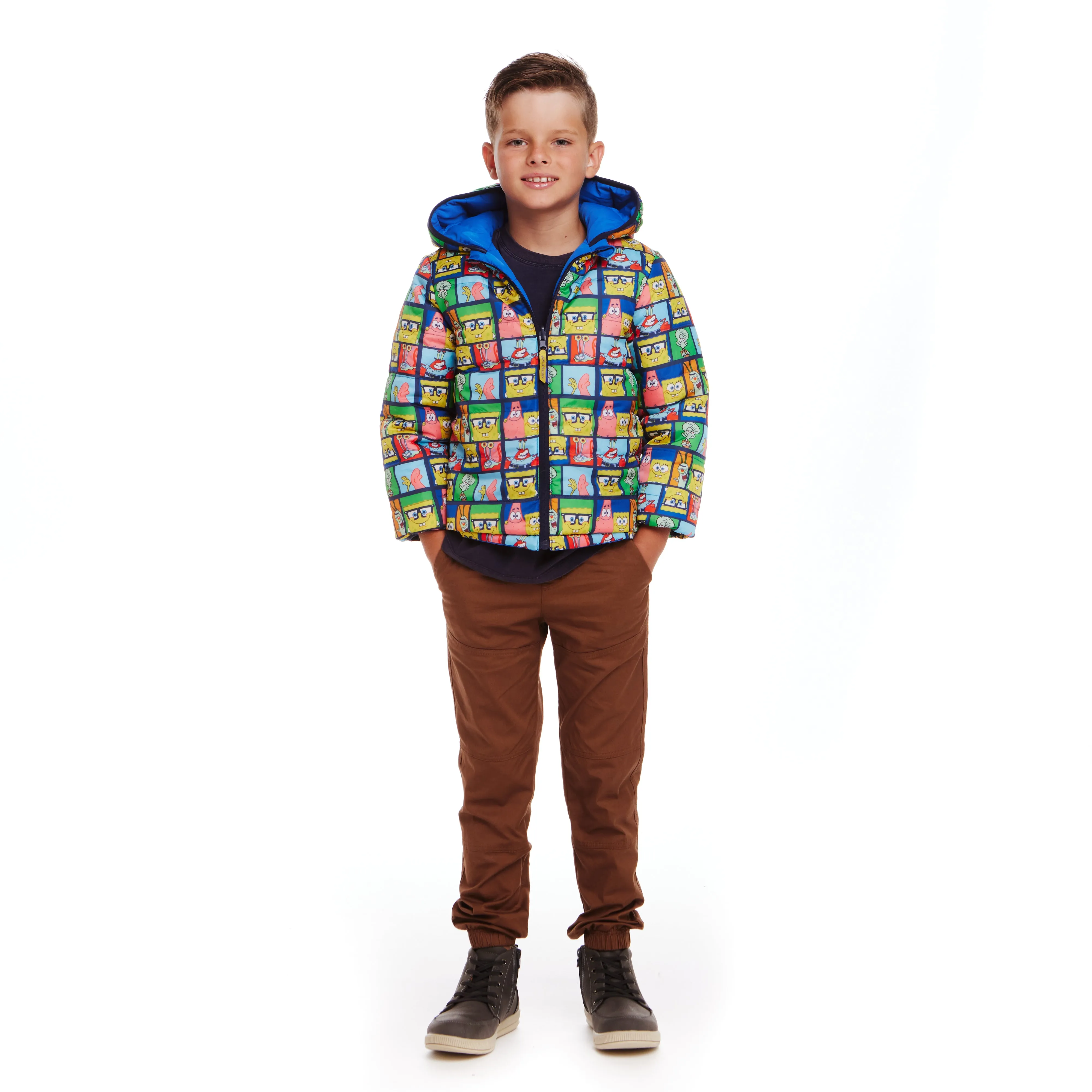 SpongeBob SquarePants™ x Andy & Evan® | Kids (2-7) Reversible Puffer Jacket