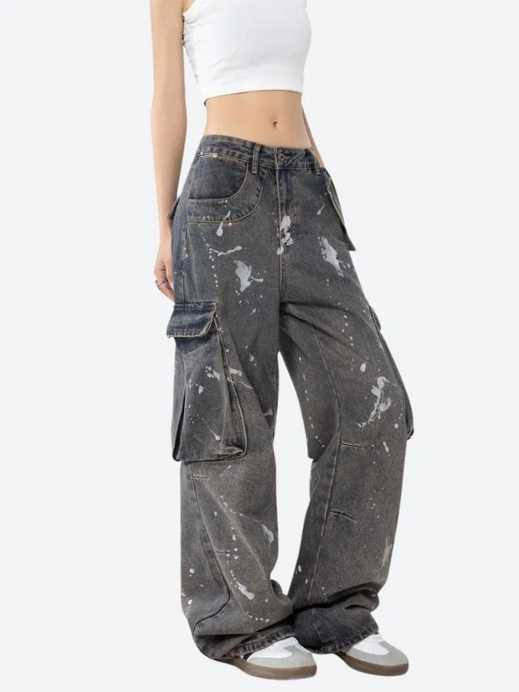 Stained Cargo Jeans