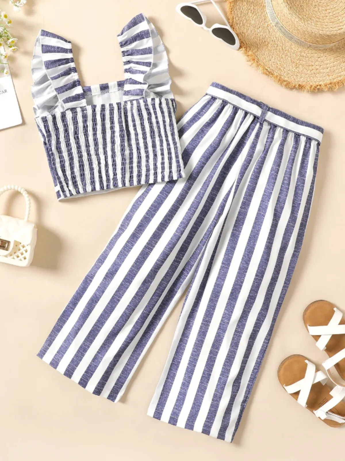 Sunny Day Strolls Striped Pants Set