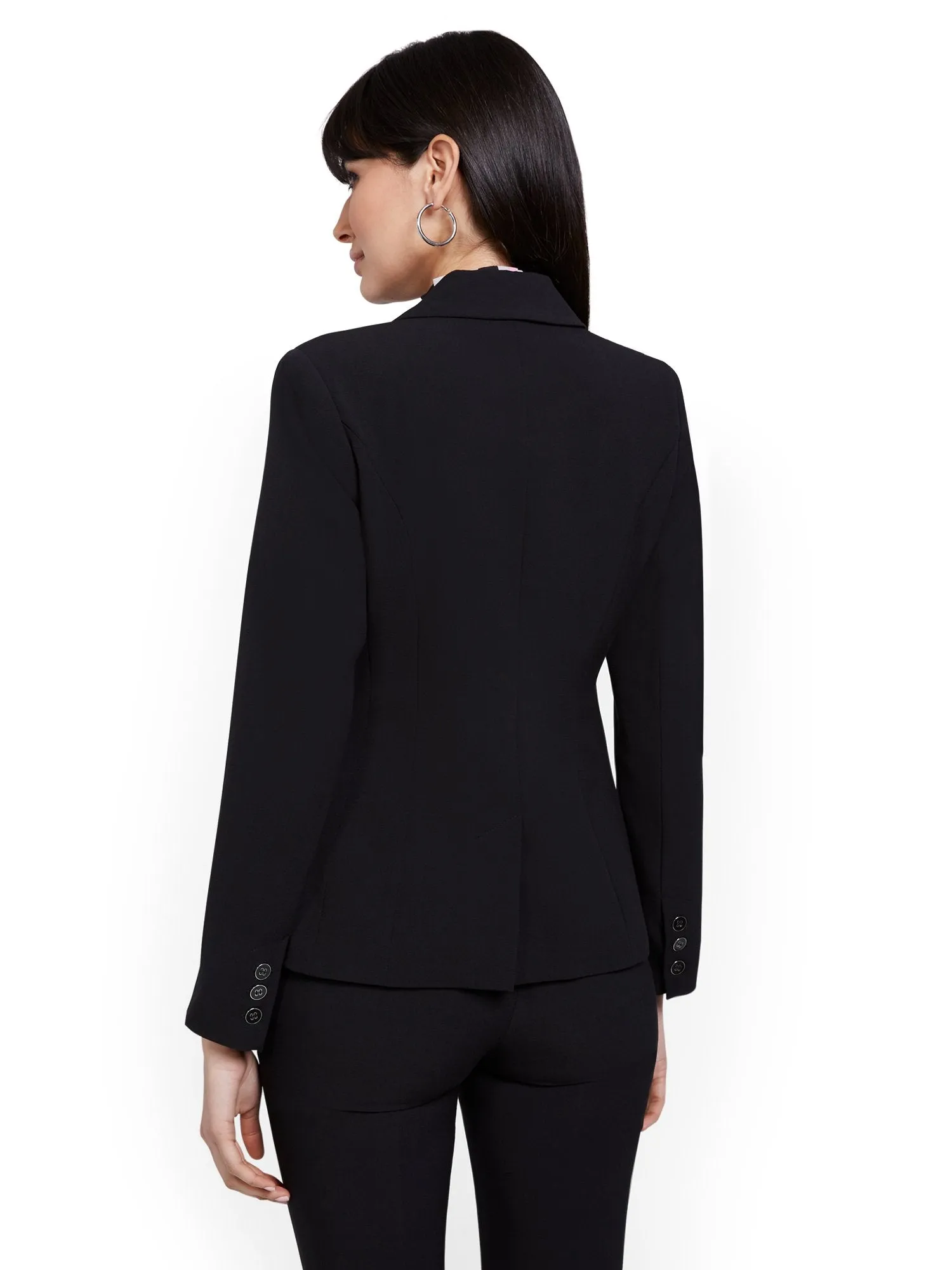 Tall Faux-Pocket Button-Front Blazer - Essential Stretch