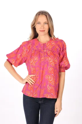 Tara Top. Retro Paisley