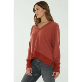 Torino Mixed Heathered Cozy V-Neck